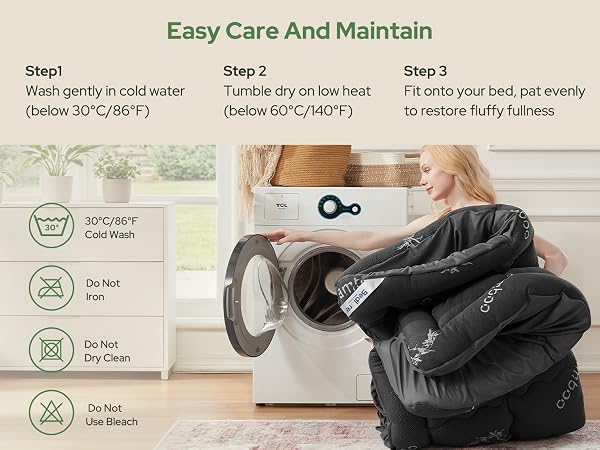 Easy care and maintain machine washable