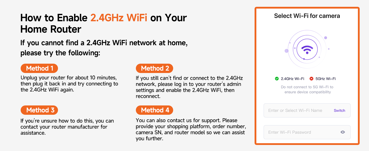 security camera wireless outdoor, 2.4G wifi