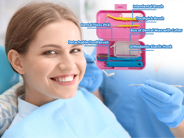 6-in-1 Orthodontic Oral Care Kit with Case