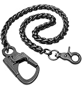 Ahiller Pants Chain for Men,Heavy Pocket Keychain with Double Locking Clip Anti-Theft Wallet Chai...