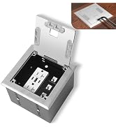 KYHSHJ Recessed Flat Hidden Socket Kit with 2 * 20A Receptacle,8A 1 USB-A Ports &2 USB-C Port+3-P...