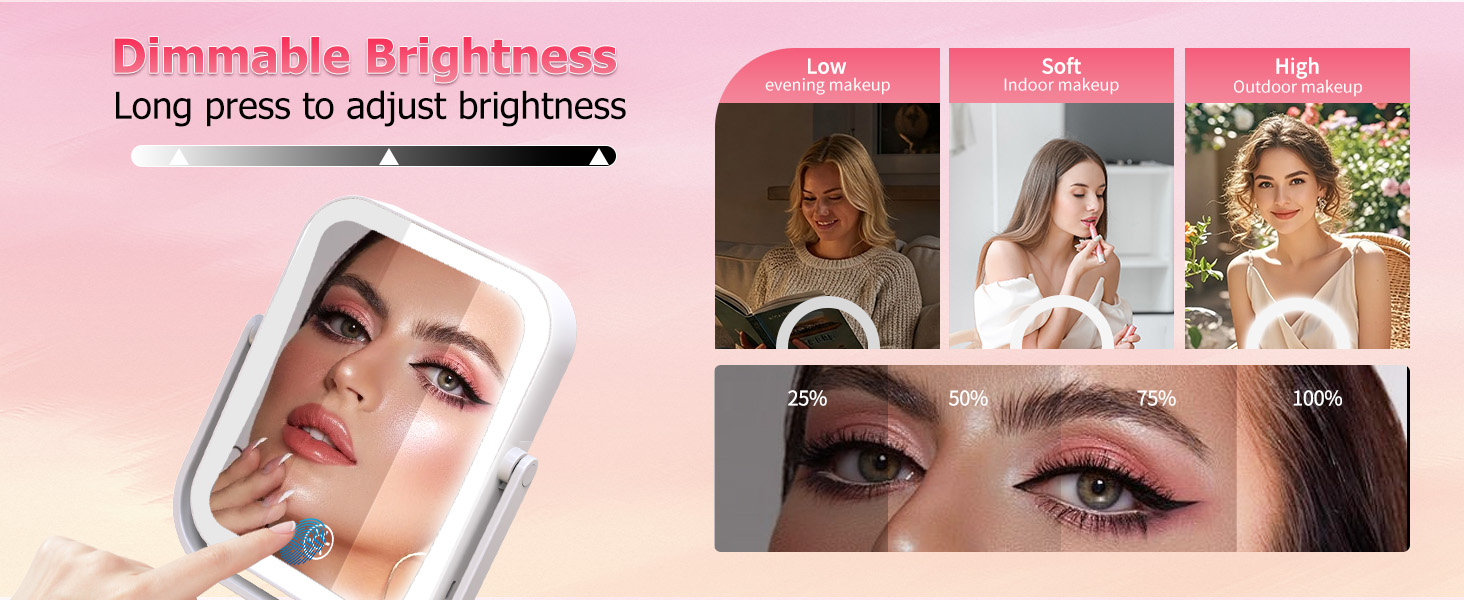portable lighted makeup mirror