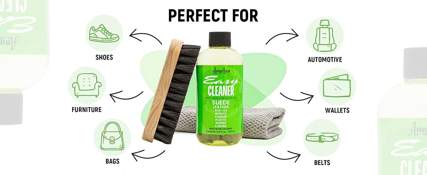 Angelus Easy Cleaner, shoe cleaner, leather cleaner, suede cleaner, canvas cleaner, vinyl cleaner
