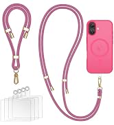 YENAPOON Cell Phone Lanyard Crossbody, 1 Neck Strap, 1 Wrist Strap | Adjustable, 4 Tether Tabs, P...