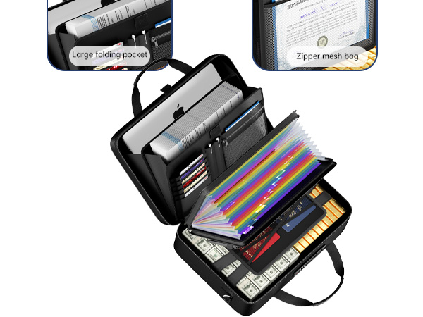 fireproof document organizer with lock
