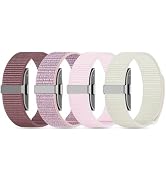 Polyjoy 4-Pack Muti-color Nylon Loop Sport Hume Band Replacement Strap Compatible with Hume Healt...