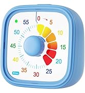 60 Minute Visual Timer with Colorful Dial, Pomodoro Timer for Kids and Adults, Silent Countdown T...