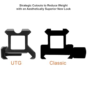 UTG Super Slim 13 Slots Picatinny Riser Mount, 0.5"-Smart UTG Style and Design