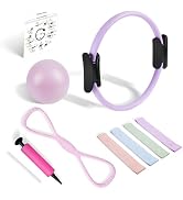 Pilates Kit, Pilates Essentials Kit for Women, 15” Pilates Ring and Ball Set with Resistance Band...