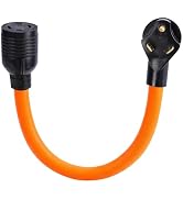PLIS NEMA TT-30P to L14-30R Adapter Cord, 30 Amp 3 Prong to 4 Prong Generator Plug Adapter, Gener...