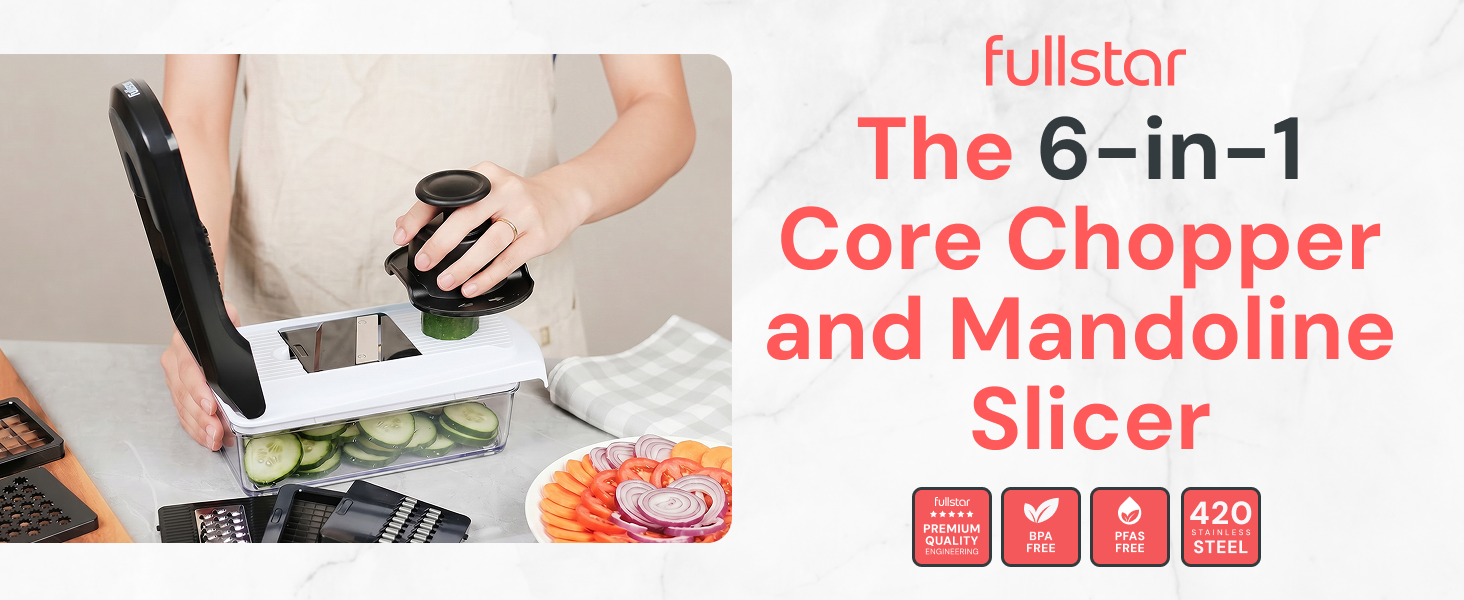 Fullstar Pro Core Chopper and Mandoline Slicer