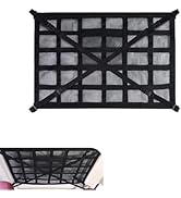 WZP Car Ceiling Cargo Net, 31.5" x 21.6" Double-Layer Mesh Car Roof Storage Ceiling Cargo Net wit...