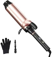 Hahahope 2 Inch Curling Iron, Large Barrel Curling Wand with Clamp, 8 Temperature Settings, LCD D...
