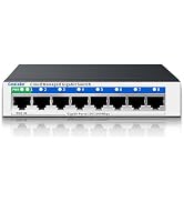 8 Port Gigabit Switch, Easy Smart Managed Ethernet Switch, Network Hub, Ethernet Splitter, Plug &...