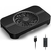 GSCOLER X3 USB Cooling Fan, 18dB Ultra Quiet 140mm USB PC Fan with Built-in Cable and One-Touch S...