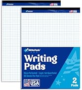 WritePads Graph Paper Pads 8.5 x 11, 4x4 Quad Ruled, Premium Thick Graph Paper Notebook Made In U...