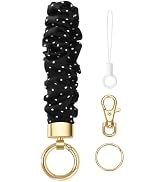 Junyuerly Stretchy Wristlet Keychain,Cute Key Chain for Car Keys,Scrunchie Key Ring Bracelet for ...