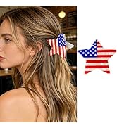 4th of July Hair Claw Clips for Women - 1PCS American Flag Star Design Acrylic Hair Clips for Ind...