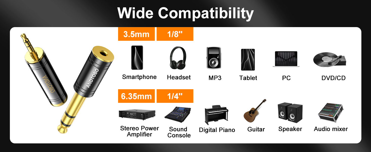 3.5 & 6.35 Headphone Adapter