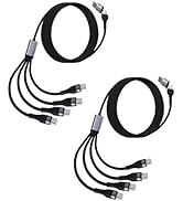 UCEC 4 in 2 USBC/A to USB C Multi Charging Cable, 2PACK 4FT USB C Splitter Type C Charger Cord wi...