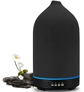 Gooamp 200ML Ceramic Diffuser,Aromatherapy Diffuser,Essential Oil Diffuser with 7 Color Lights Au...