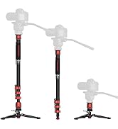 IFOOTAGE Cobra 3 Carbon Fiber Monopod with Pedal, 71" Professional Monopod for Cameras, Portable ...