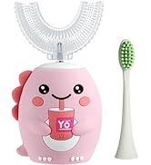 yeklike Kids Electric Toothbrushes, U Shaped Ultrasonic Toothbrush,Rechargeable Kids Toothbrush w...