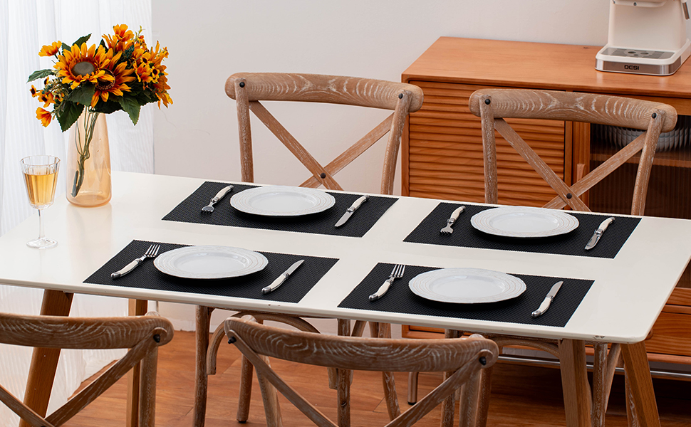 table mats centro de mesa de comedor table placemats table mats set of 4 woven placemats