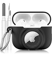 LDSXAY 2 in 1 Silicone Case Compatible with AirPods Pro 3 and AirTag, Shockproof Protective Case ...
