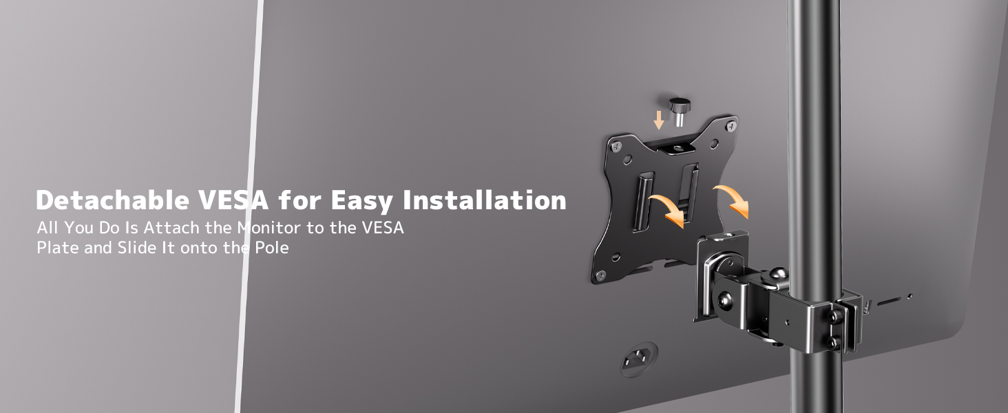 Detachable VESA for Easy Installation