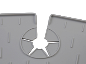 rubber mat around kitchen sink faucet