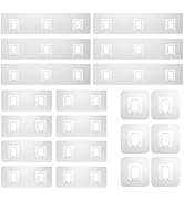 Lsnisni 20 Pack Shower Caddy Adhesive Replacement, Waterproof Shower Shelf Adhesive Strips, Stron...