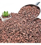 NUPICK 3lb Red Lava Rocks for Plants, 3/8" Succulent Potting Soil Amendments, Decorative Lava Roc...