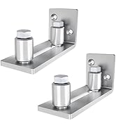 JUBEST Barn Door Floor Guide - Stainless Steel Adjustable Roller Wall Mounted Floor Guide for Doo...