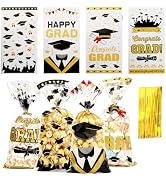 Leislam Graduation Treat Bags, Graduation Cellophane Treat Bags, 100 PCS Graduation Gift Bags, Gr...