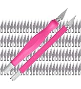 WA Portman Pink Precision Knife Set - 2 Pink Comfort Grip Precision Knives & 100 Carbon Steel Kni...