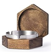 Cute Ashtrays for Cigarettes Outdoor Hexagonal Ash Tray with Stainless Steel Liner Easy to Clean ...