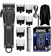 KEMEI Hair Clippers for Men Professional Cordless&Corded Barber Clippers for Hair Cutting & Groom...