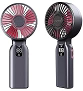 Funme Portable Handheld Fan, 10000mAh Rechargeable Personal Fan with 1-100 Speed Scroll Wheel Con...