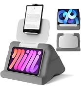 SAIJI Tablet Pillow Stand - iPad mini Kindle Holder for Lap in Bed, with Lifter & Angle Adjustabl...