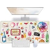 Office Desk Mat Large Mouse Pad Computer Desktop Cover Protector with Lycra Surface & Non-Slip Ru...