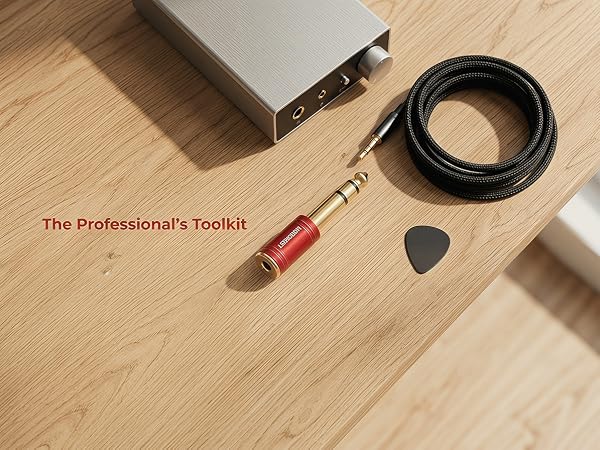 3.5mm to 1/4'' Stereo Audio Adapter, 3.5mm to 1/4'' (6.35mm) Headphone Adapter