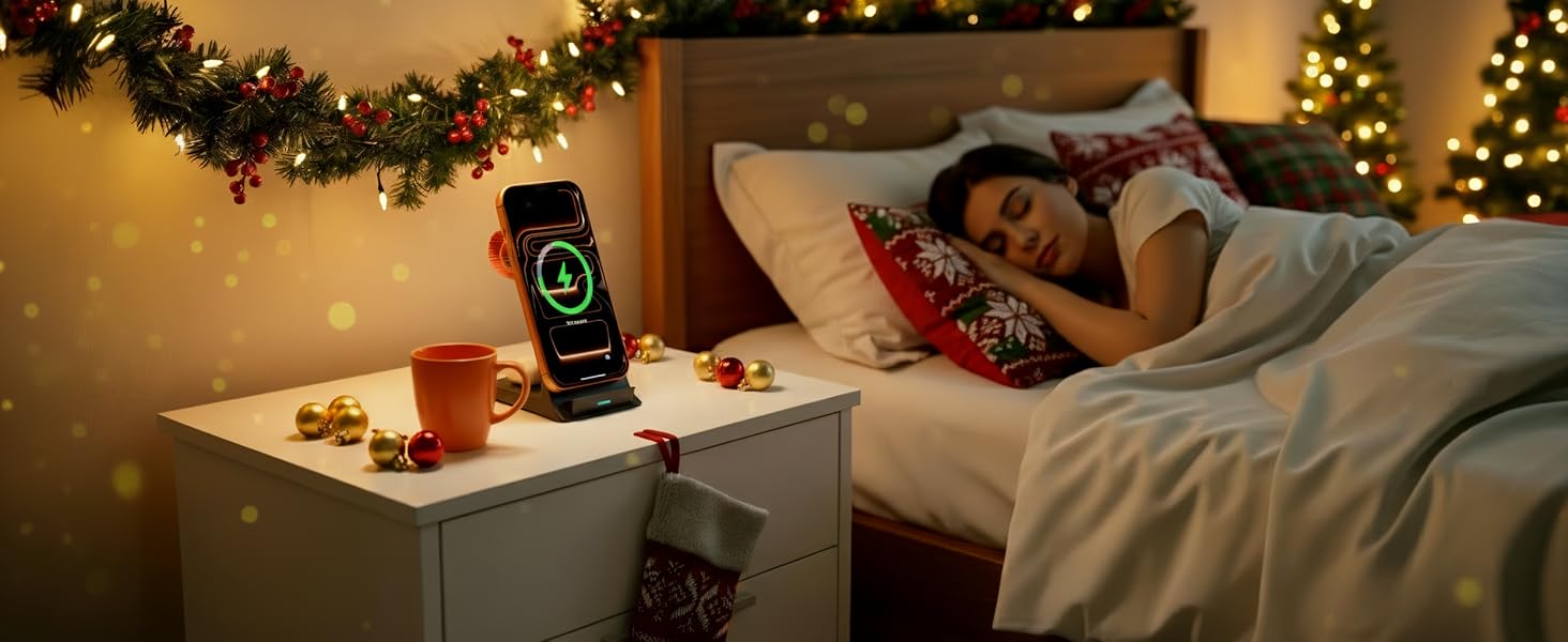 bedside charging station nightstand 3 in 1