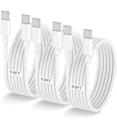 3-Pack 6.6FT 60W USB C to USB C Cable, Type C to Type C Cable,Fast Charging Cable for iPhone Air ...