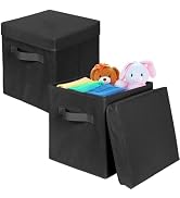 ShellKingdom Storage Bins, Foldable Fabric Storage Cubes with Lid, Clothes Storage Organizer Draw...