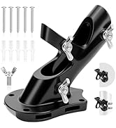 Flag Pole Holder for Outside House, REERON 2-Positions Metal Flagpole Bracket Mounts, 1" Aluminiu...