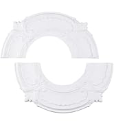 INCREWAY Split Design 12 Inch Ceiling Medallion for Lights & Fans - 5 Inch Cutout, Detachable PU ...