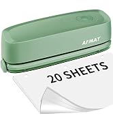 3 Hole Punch, AFMAT Electric Three Hole Punch Heavy Duty, 20-Sheet Punch Capacity, AC or Battery ...