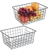 Wire Storage Baskets, Household Pantry Baskets 2 Pack, Wire Baskets For Organizing, Countertop, C...