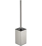 BGL Toilet Brush Holder Stainless Steel 304 Standing Brushed Nickel Square Toilet Bowl Brush for ...